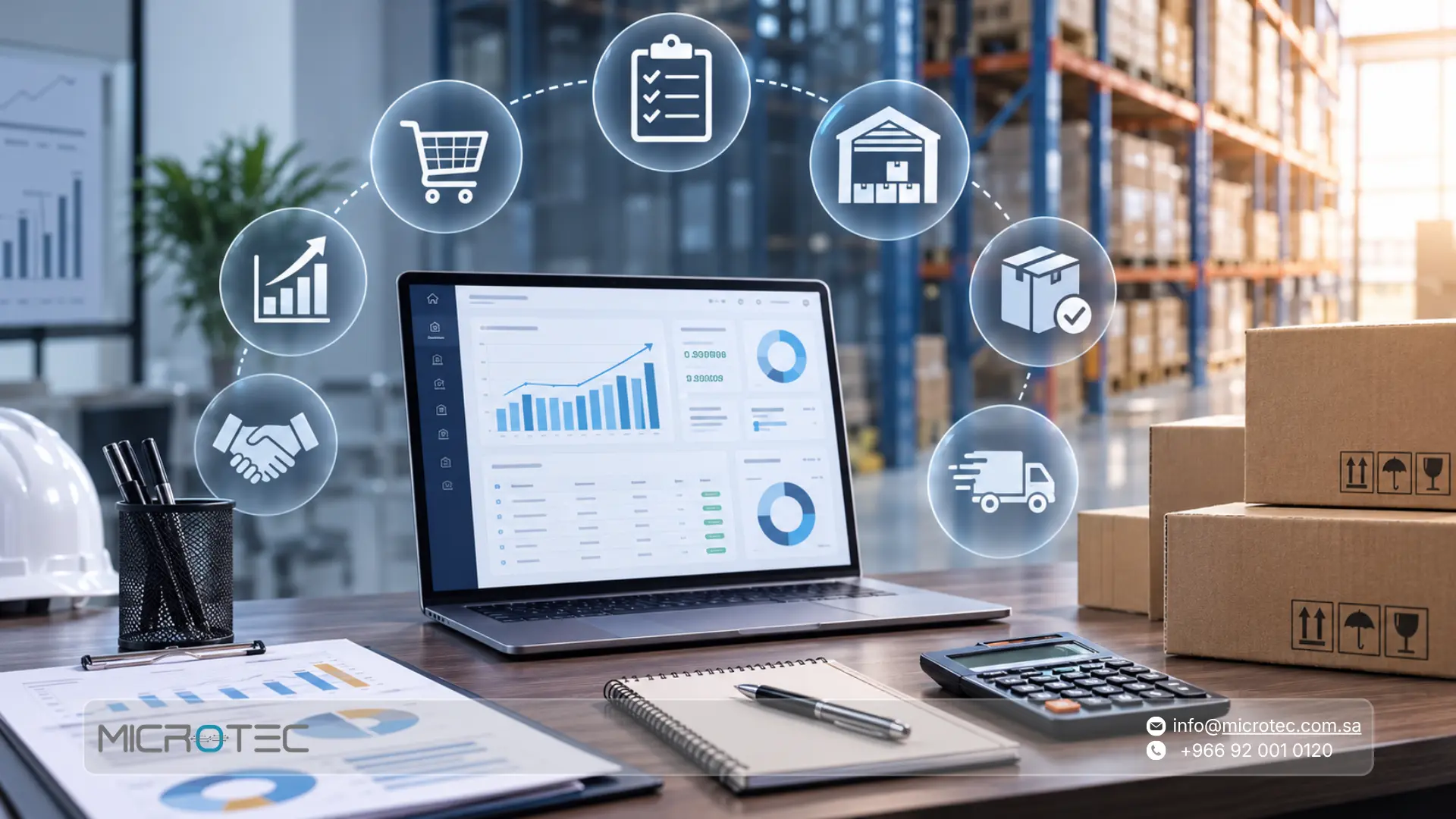 دليل إدارة المشتريات والمخازن محلياً (On-Premise) عبر أنظمة ERP المستقلة