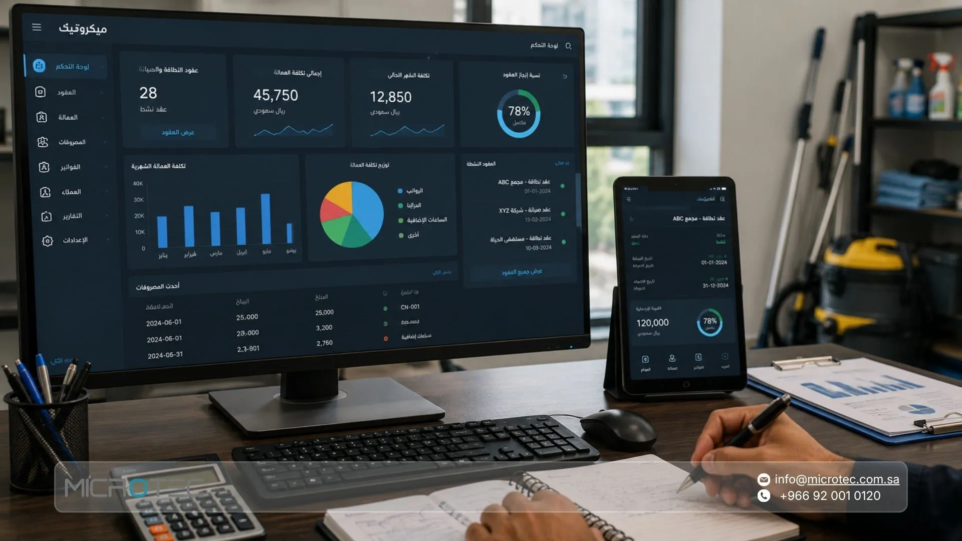 برنامج محاسبة لشركات النظافة والصيانة: كيف تدير العقود والعمالة