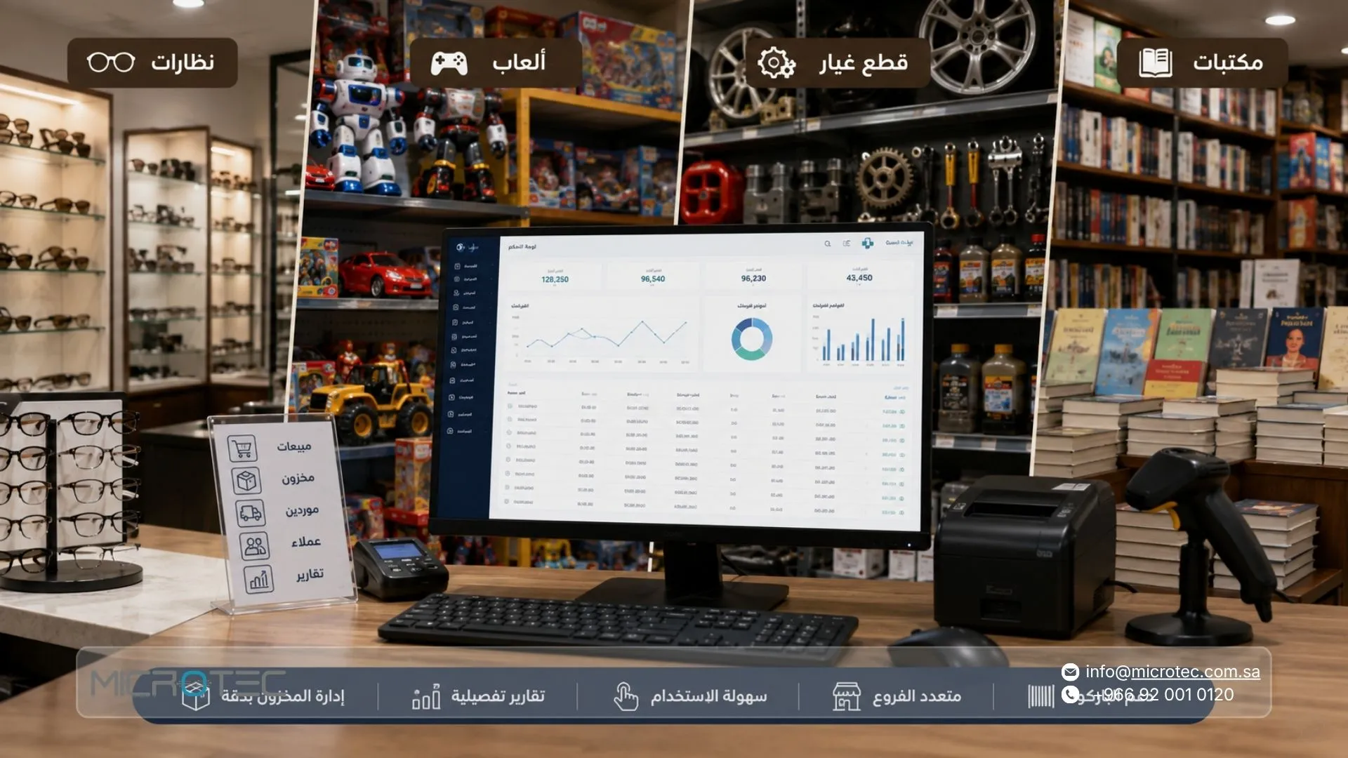 نظارات، ألعاب، قطع غيار، مكتبات: أي برنامج محاسبة يناسب محلك المتخصص؟