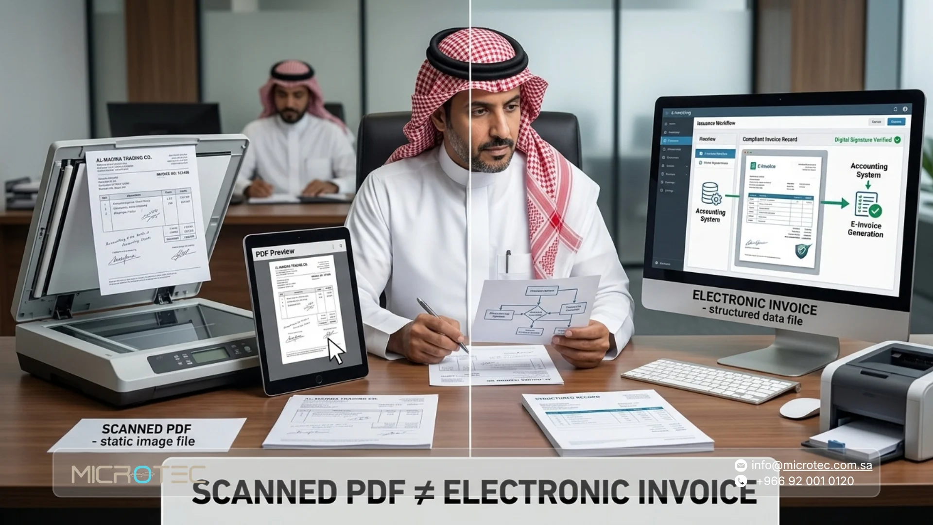 استخدام قارئ الفاتورة الالكترونية وتطبيقات القراءة
